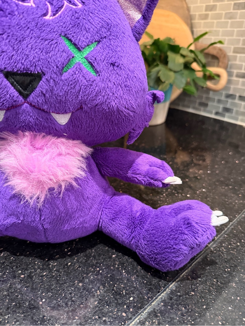 Monster High Plush Crescent Cat 13" Clawdeen Purple - Picture 4 of 10